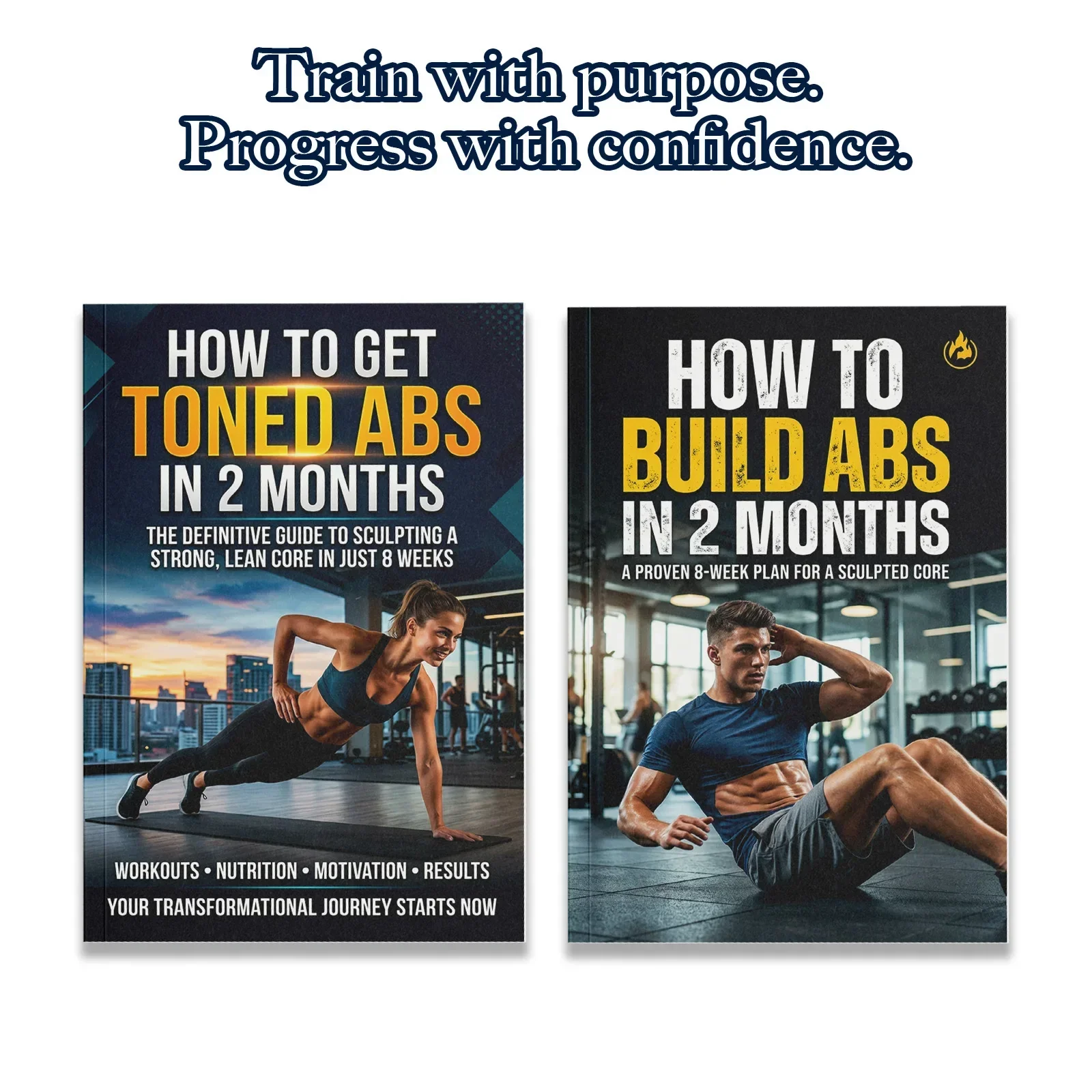 Nutrition For Fitness Training - 2-Book Abs Training Guide Set for