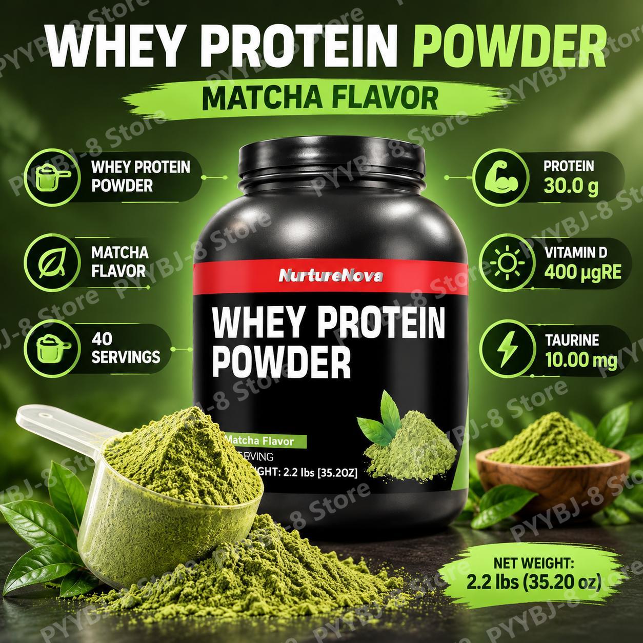 Matcha Flavor Whey Protein Pow - Fitness Nutrition Whey Protein 评论和价格