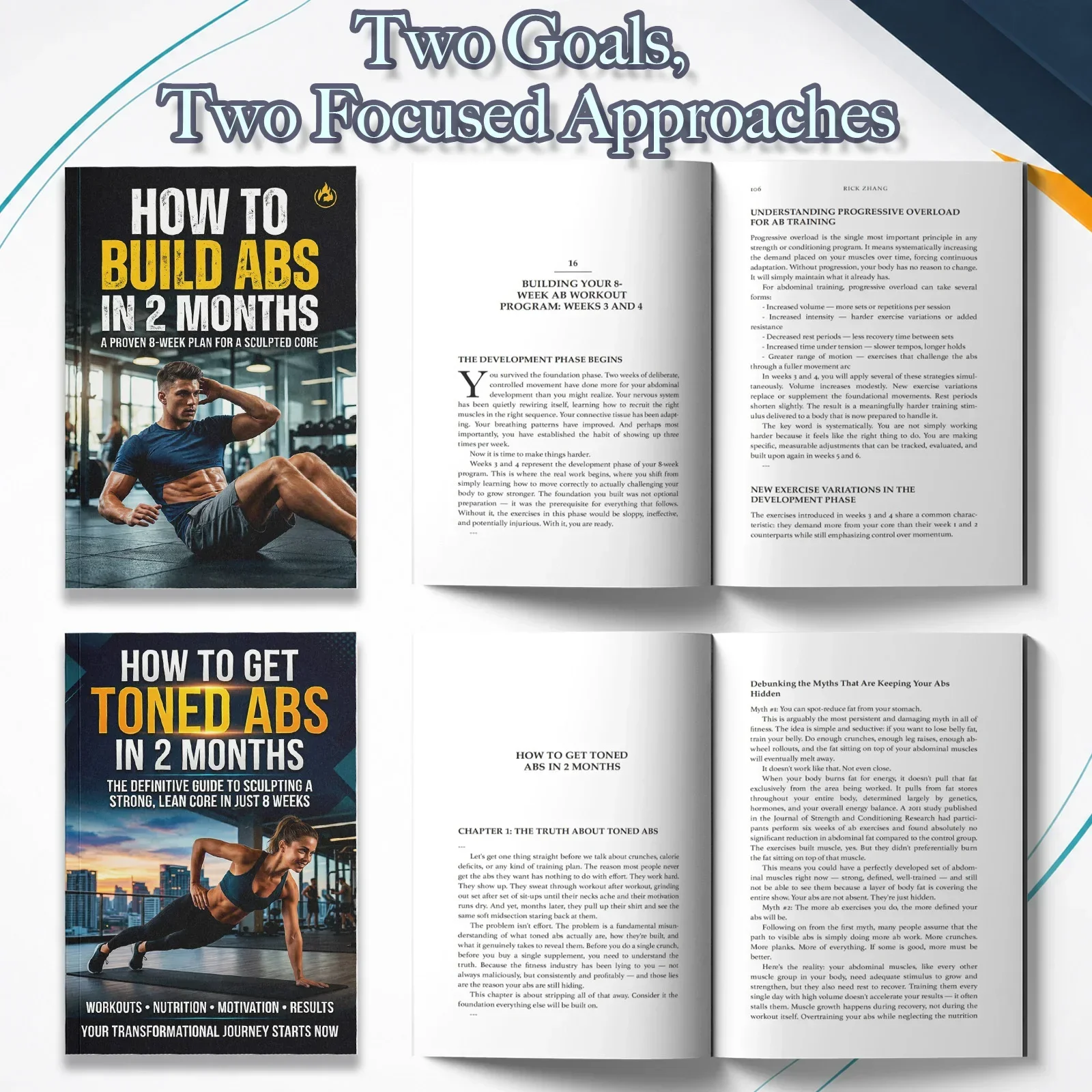 2-Book Abs Training Guide Set  - Nutrition For Fitness Training 评论和价格